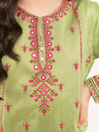 2 Piece Net Suit-Embellished (Pret)