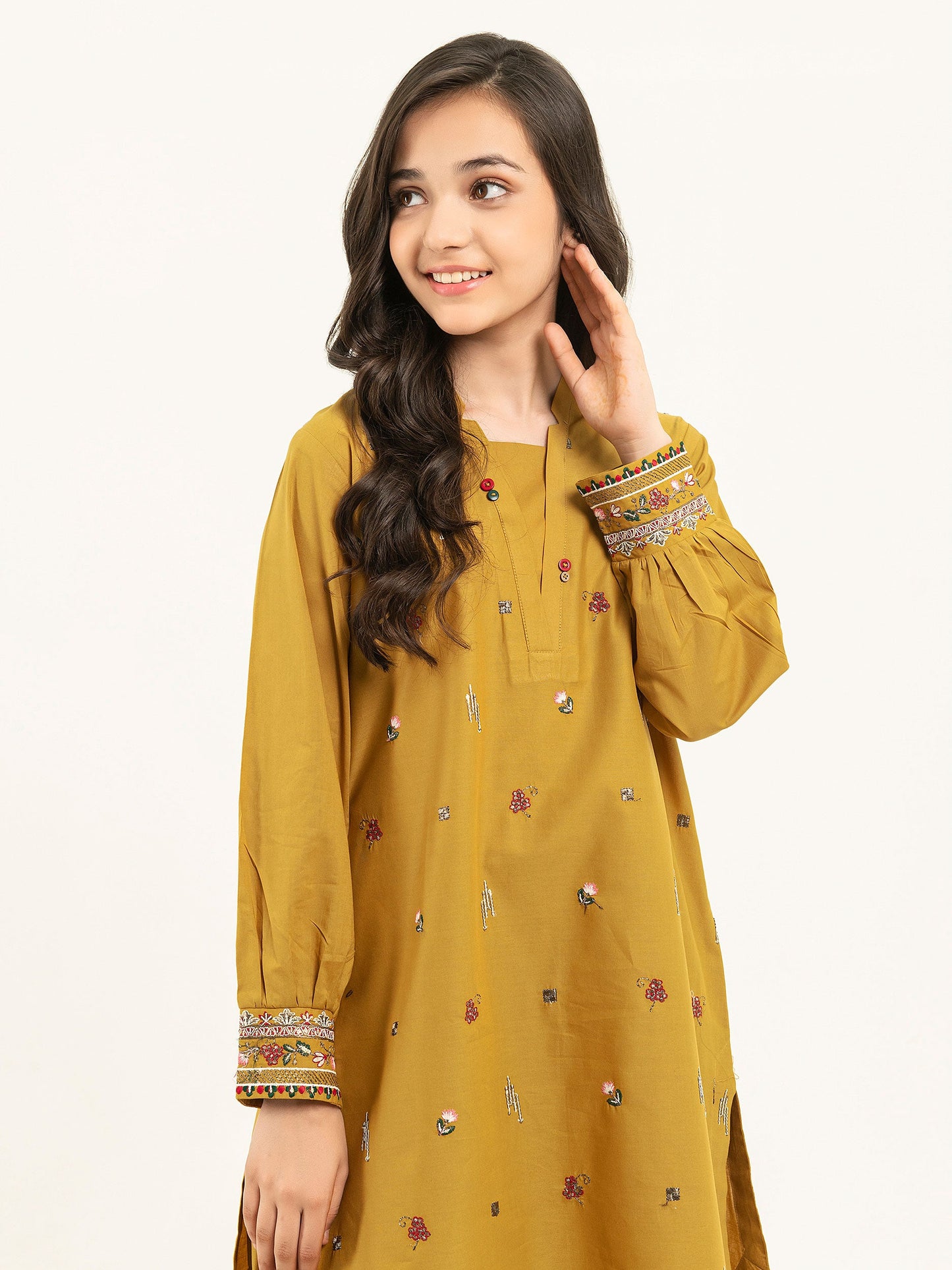 2 Piece Cambric Suit-Embroidered (Pret)
