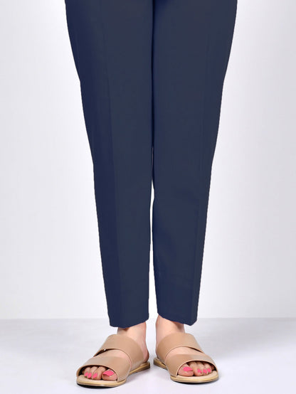 Satin Trousers - Navy Blue