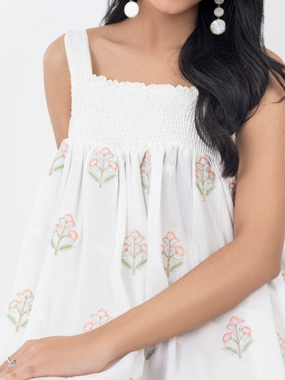 Embroidered Grip Dress
