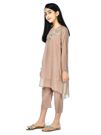Embellished Asymmetrical Suit