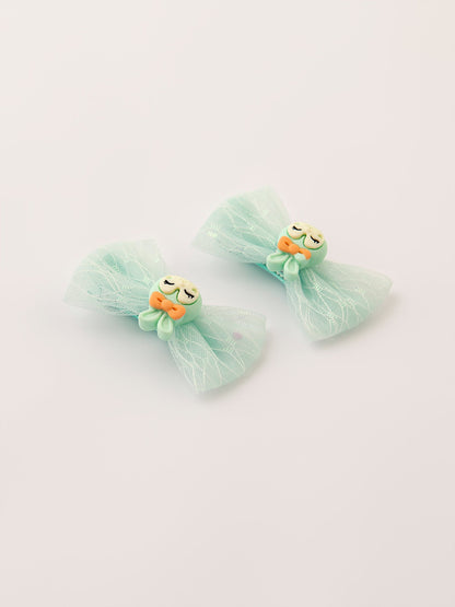 Bunny Bow Snap Clip