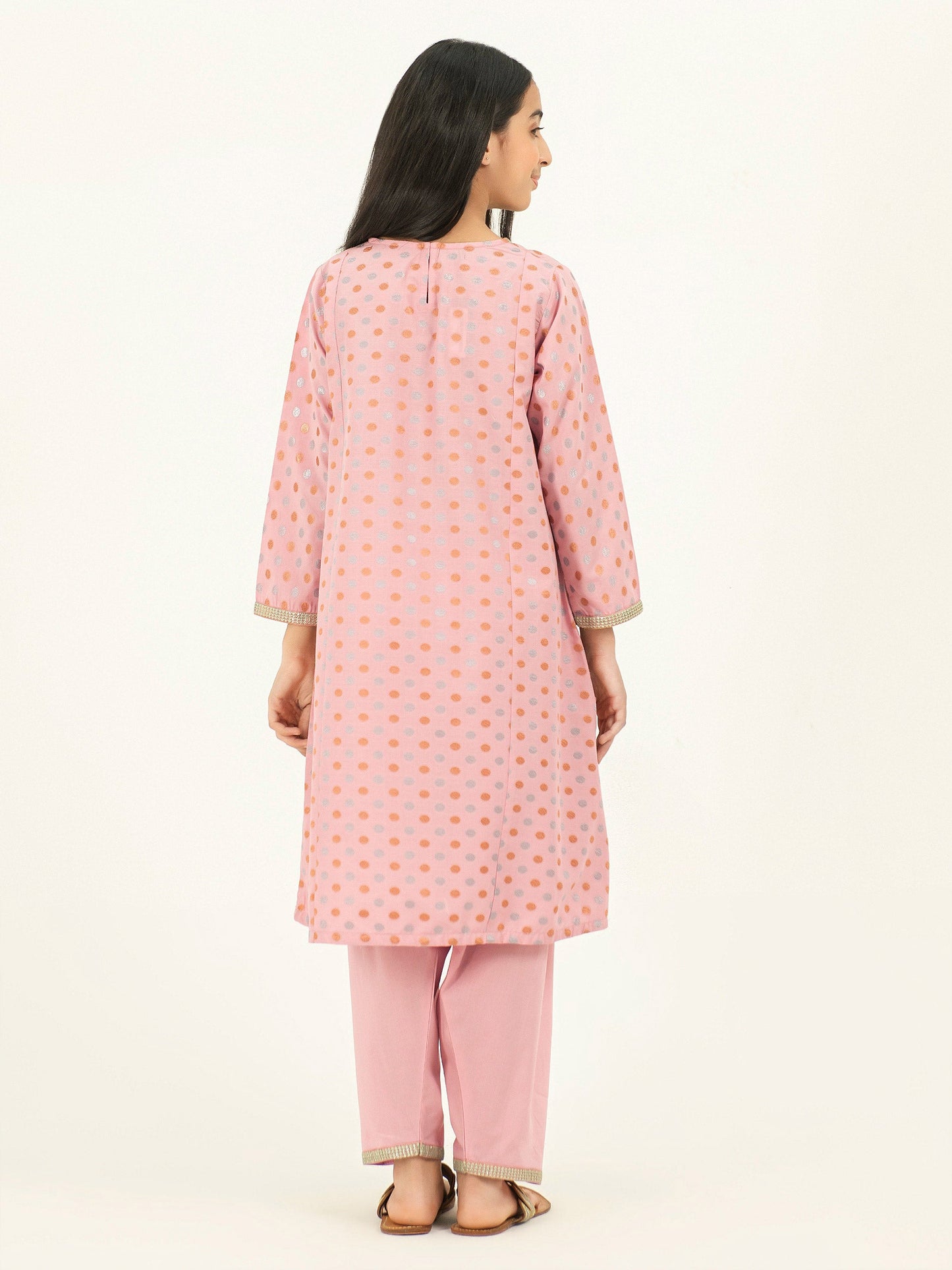 2 Piece Jacquard Suit-Embellished (Pret)