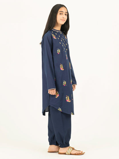 2 Piece Winter Cotton Suit-Embroidered