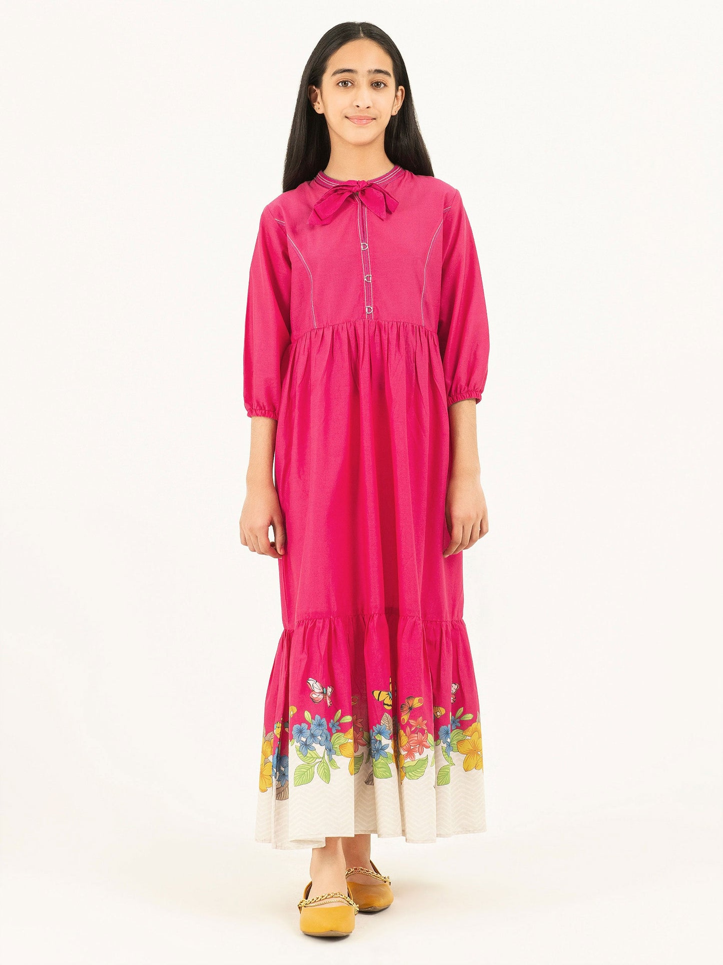 Cambric Gypsy Dress-Printed (Pret)