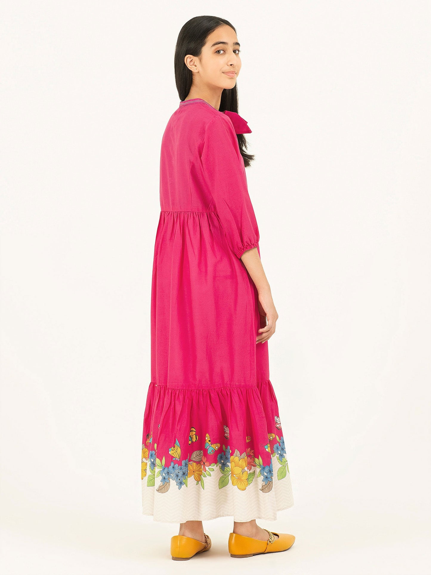 Cambric Gypsy Dress-Printed (Pret)