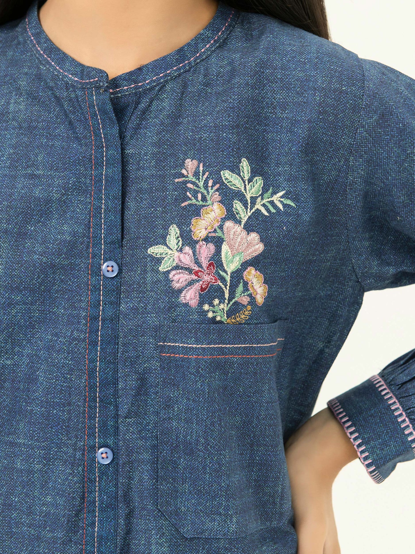 Winter Cotton Shirt-Embroidered