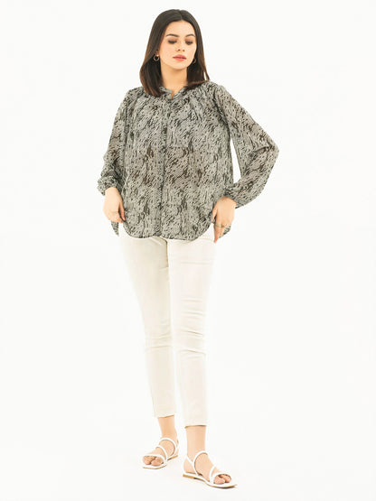 Printed Chiffon Top