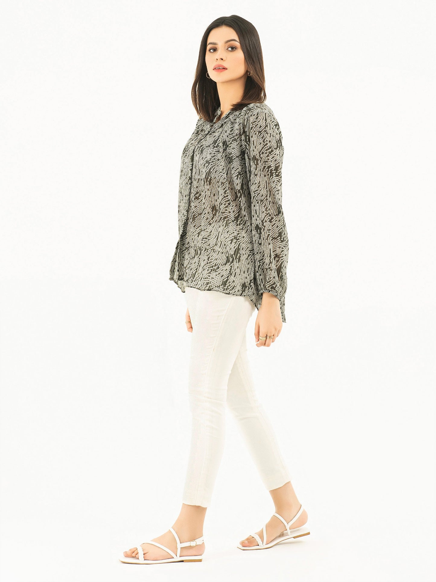 Printed Chiffon Top