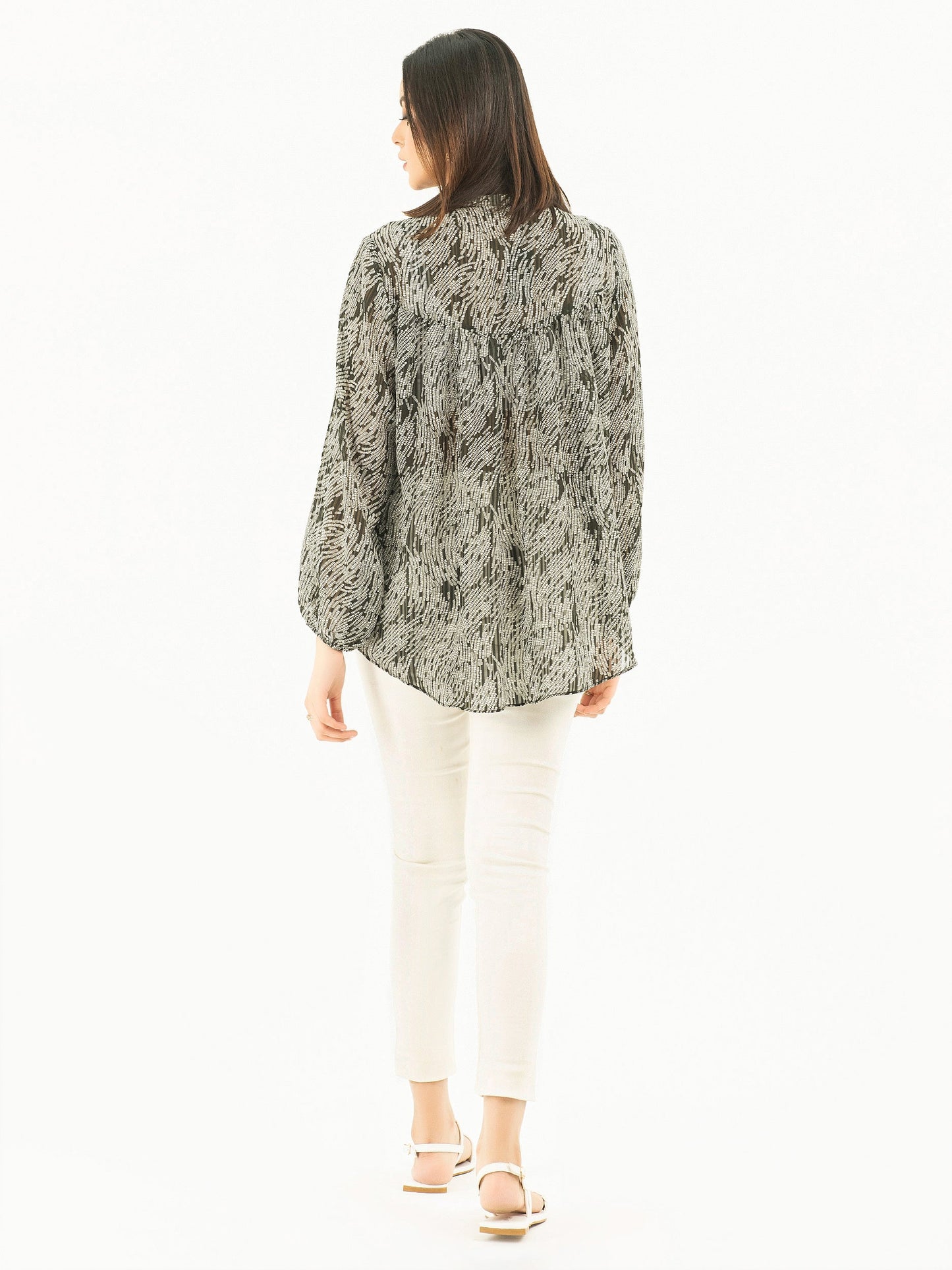 Printed Chiffon Top