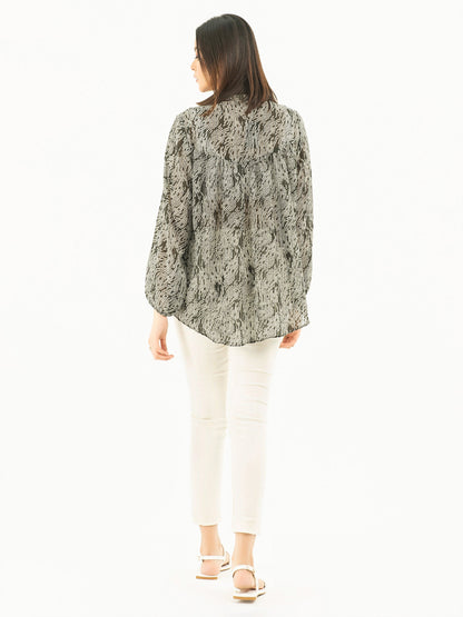 Printed Chiffon Top