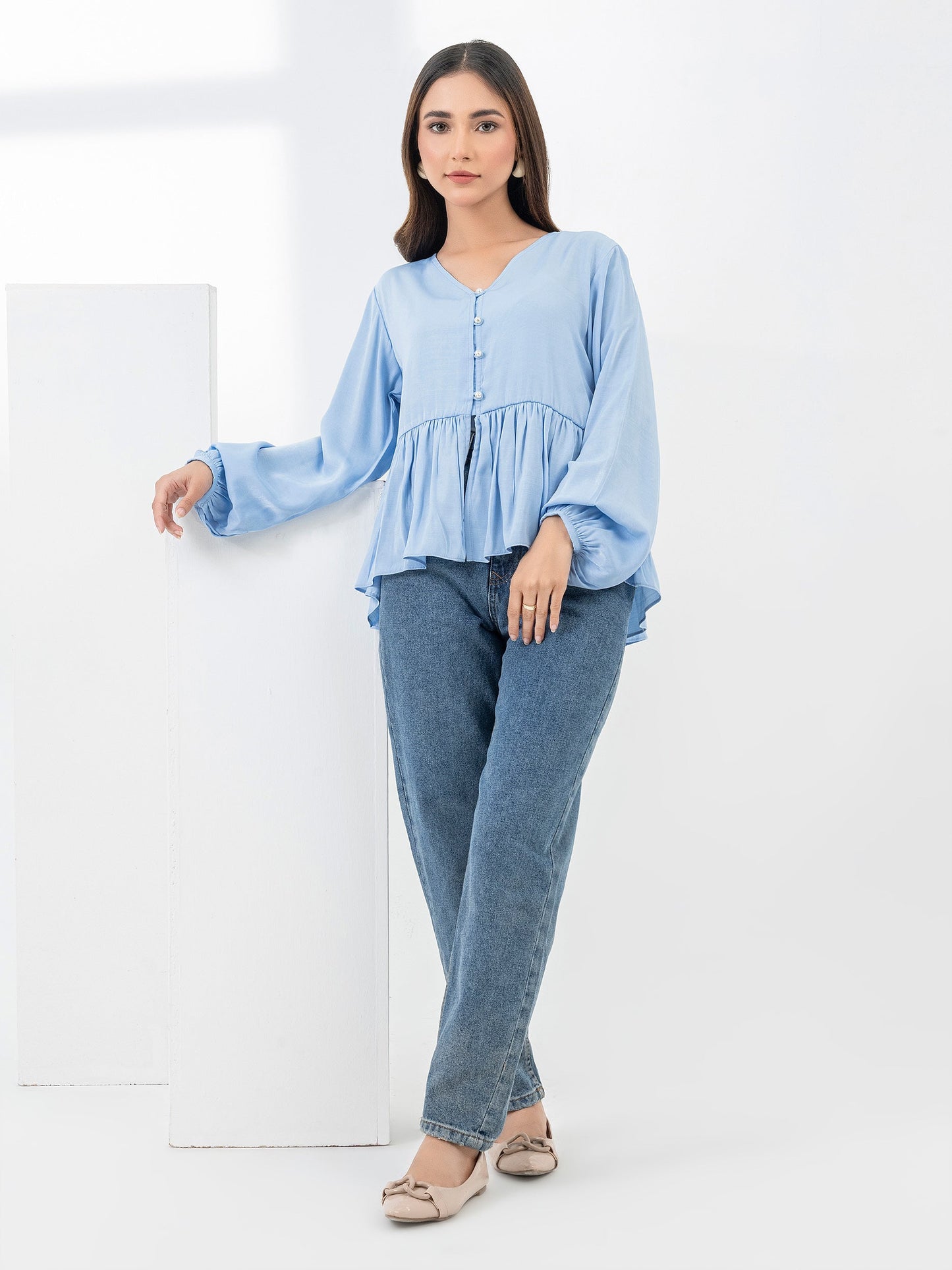 Dyed Raw Silk Top