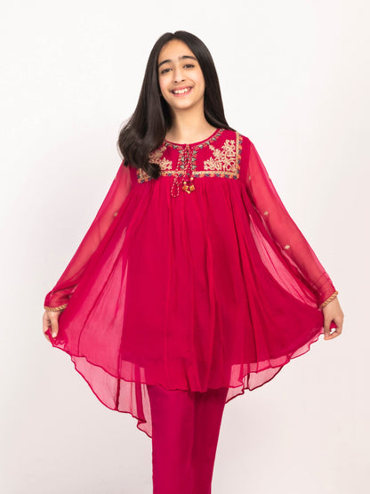 Embroidered Chiffon Suit