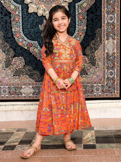 Embroidered Lawn Angrakha