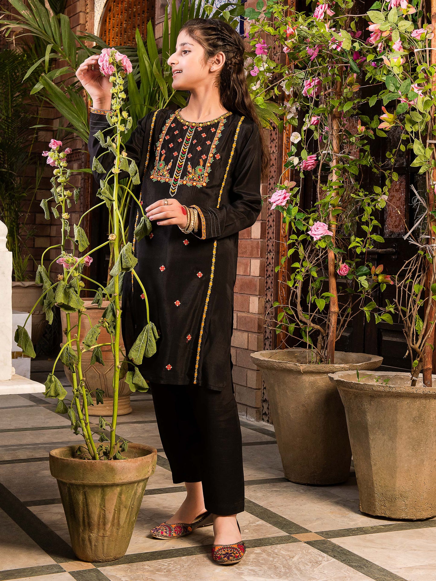 Embroidered Thai Silk Suit