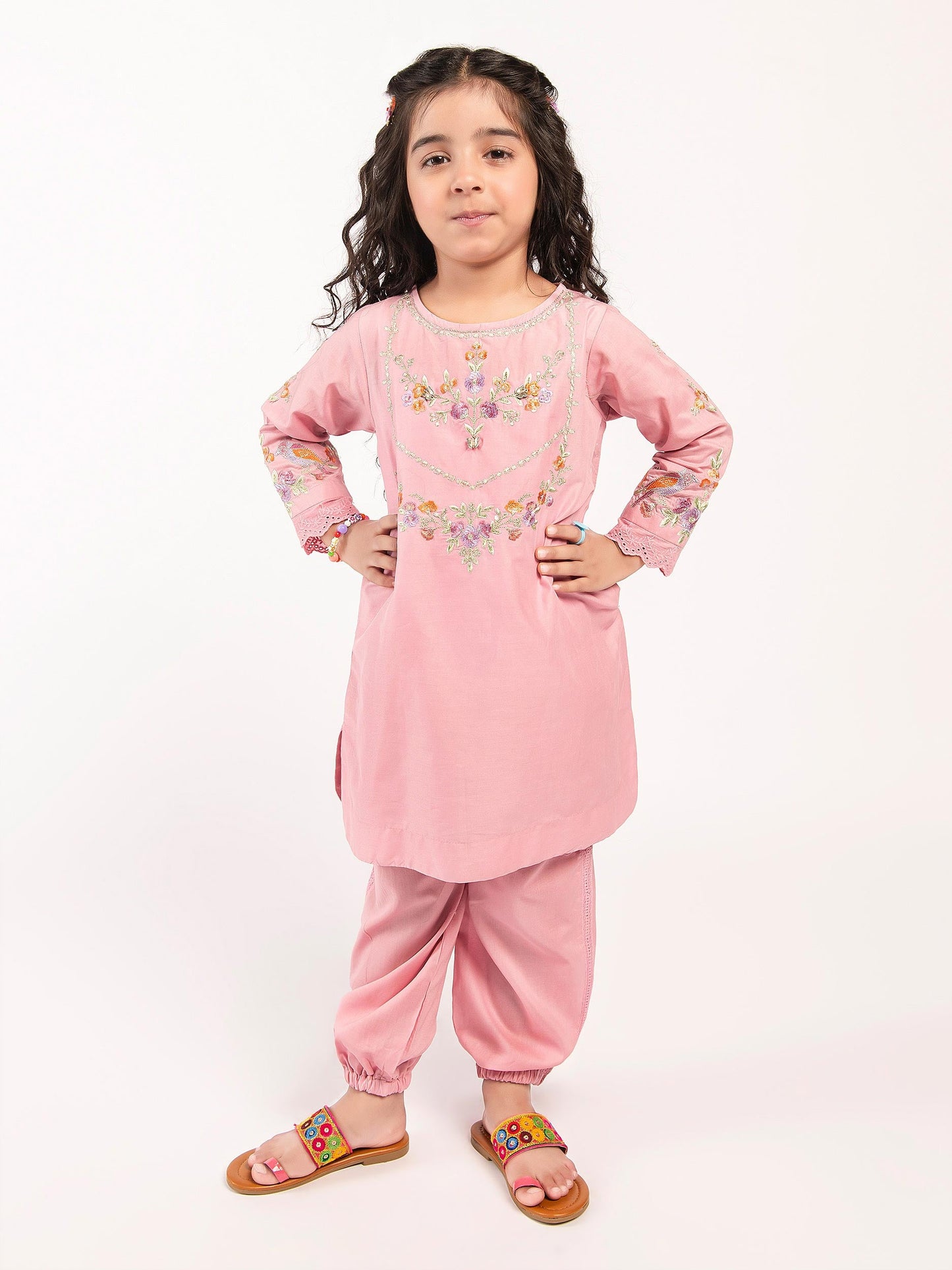 Embroidered Cambric Suit