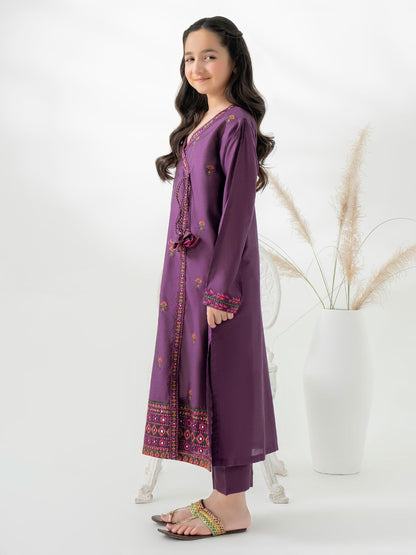2 Piece Raw Silk Suit-Embroidered