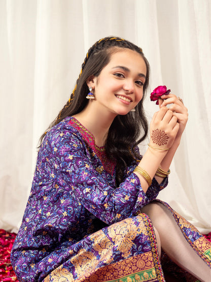 Cambric Frock-Embroidered