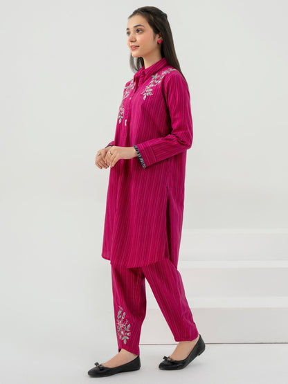 2 Piece Yarn Dyed Suit-Embroidered