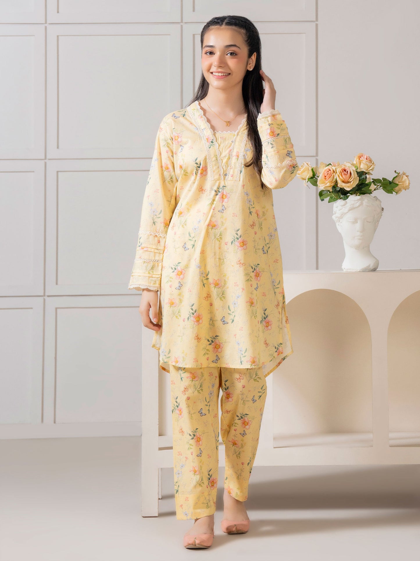 2 Piece Lawn Suit-Printed
