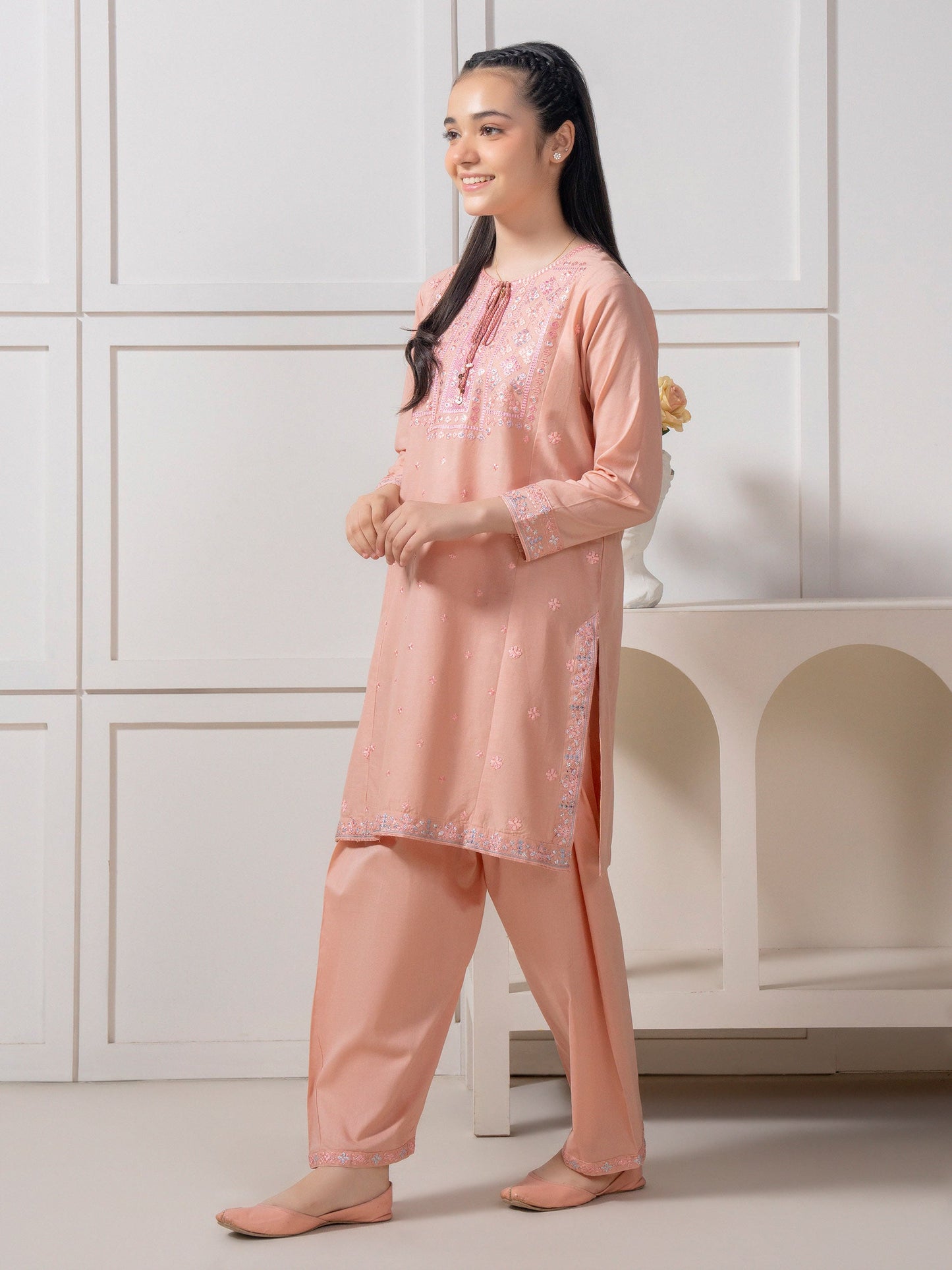 2 Piece Lawn Suit-Embroidered