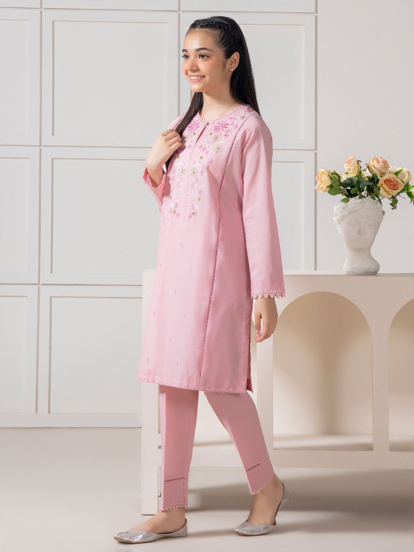 2 Piece Lawn Suit-Embroidered