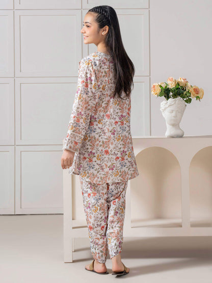2 Piece Lawn Suit-Printed