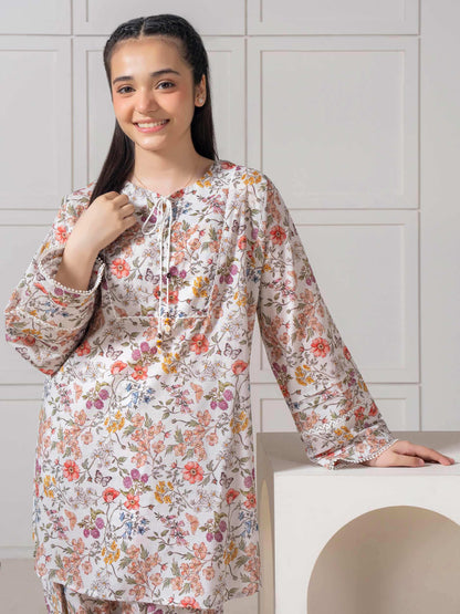 2 Piece Lawn Suit-Printed