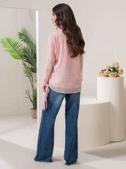 Chiffon Top-Embroidered (Pret)
