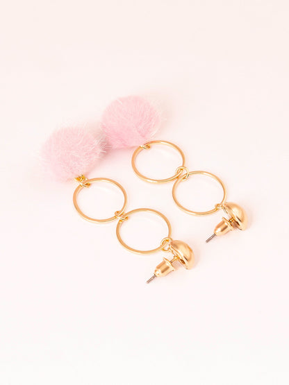 Pompom Drop Earrings