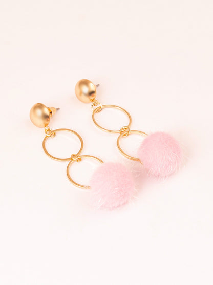 Pompom Drop Earrings