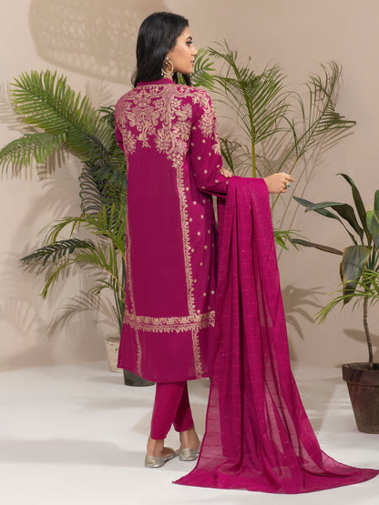 3 Piece Khaddar Suit-Pasted (Unstitched)