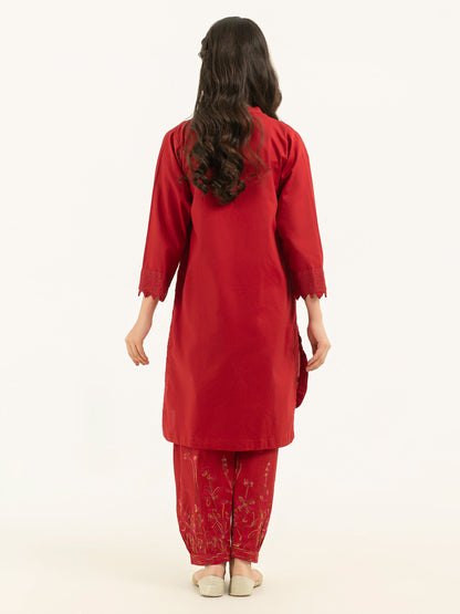 2 Piece Winter Cotton Suit-Embroidered (Pret)