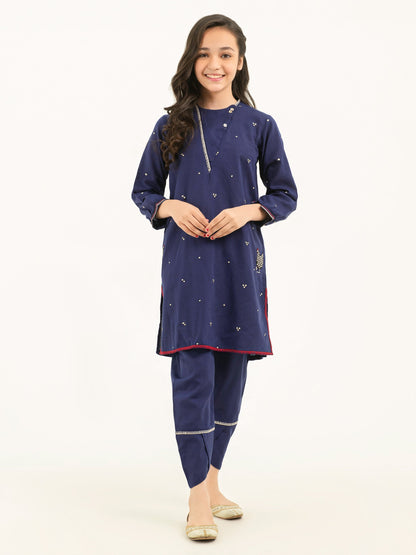 2 Piece Khaddar Suit-Embroidered (Pret)