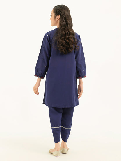 2 Piece Khaddar Suit-Embroidered (Pret)