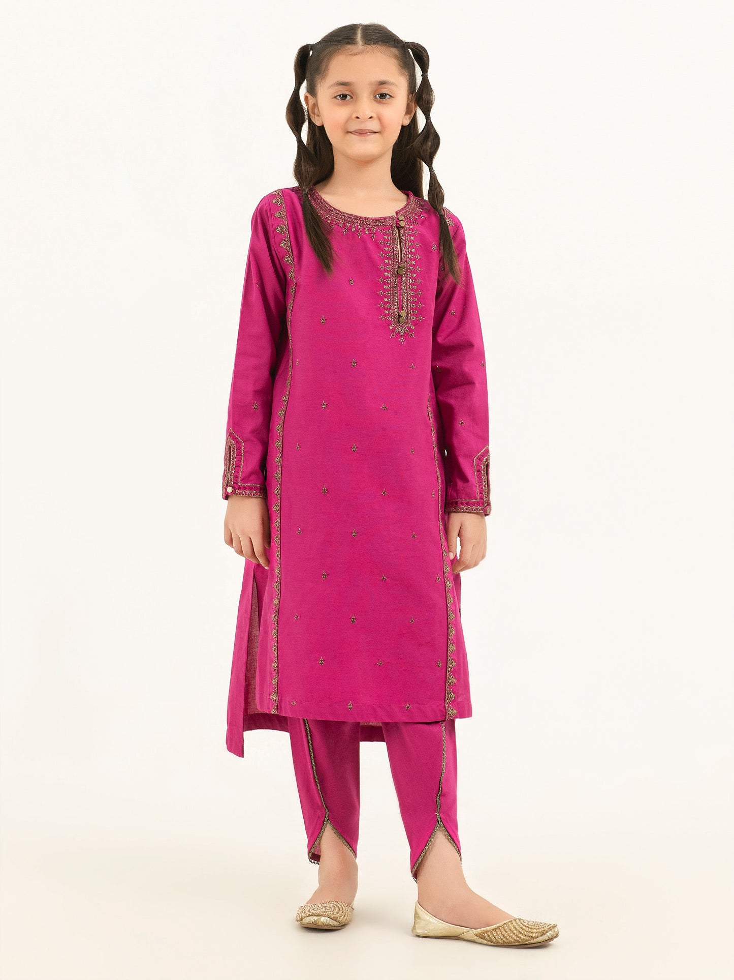2 Piece Winter Cotton Suit-Embroidered (Pret)