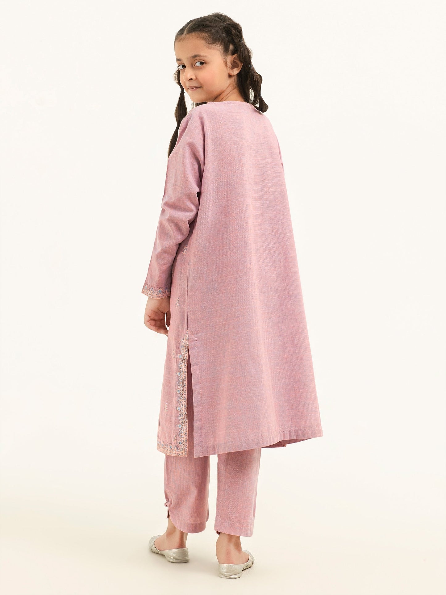 2 Piece Yarn Dyed Suit-Embroidered (Pret)