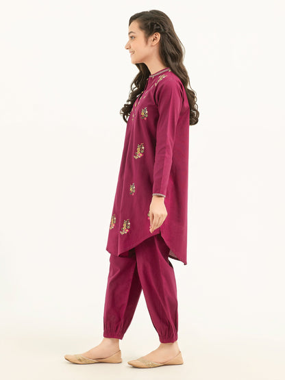 2 Piece Winter Cotton Suit-Embroidered