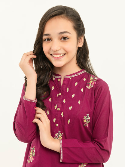 2 Piece Winter Cotton Suit-Embroidered