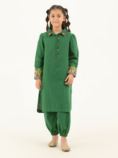 2 Piece Khaddar Suit-Embroidered (Pret)