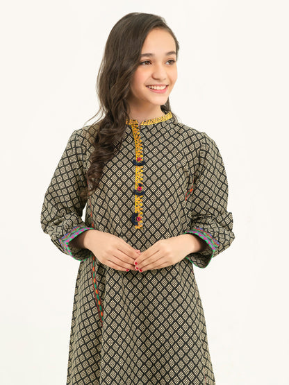 2 Piece Winter Cotton Suit-Embroidered (Pret)