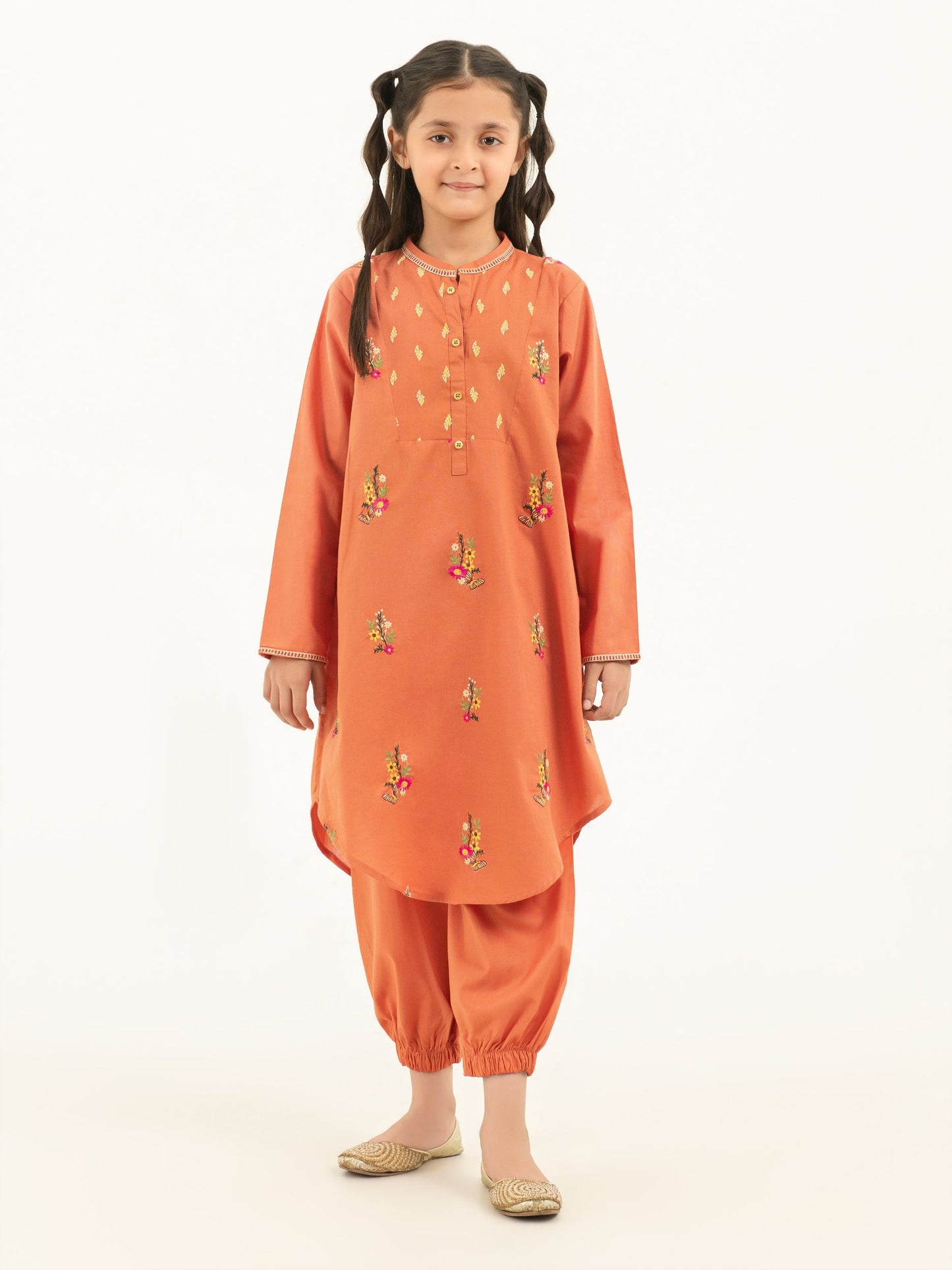 2 Piece Winter Cotton Suit-Embroidered