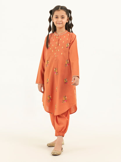 2 Piece Winter Cotton Suit-Embroidered
