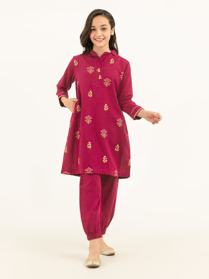 2 Piece Khaddar Suit-Embroidered (Pret)
