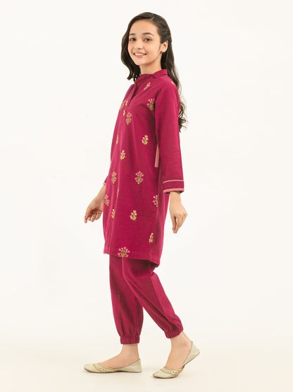 2 Piece Khaddar Suit-Embroidered (Pret)