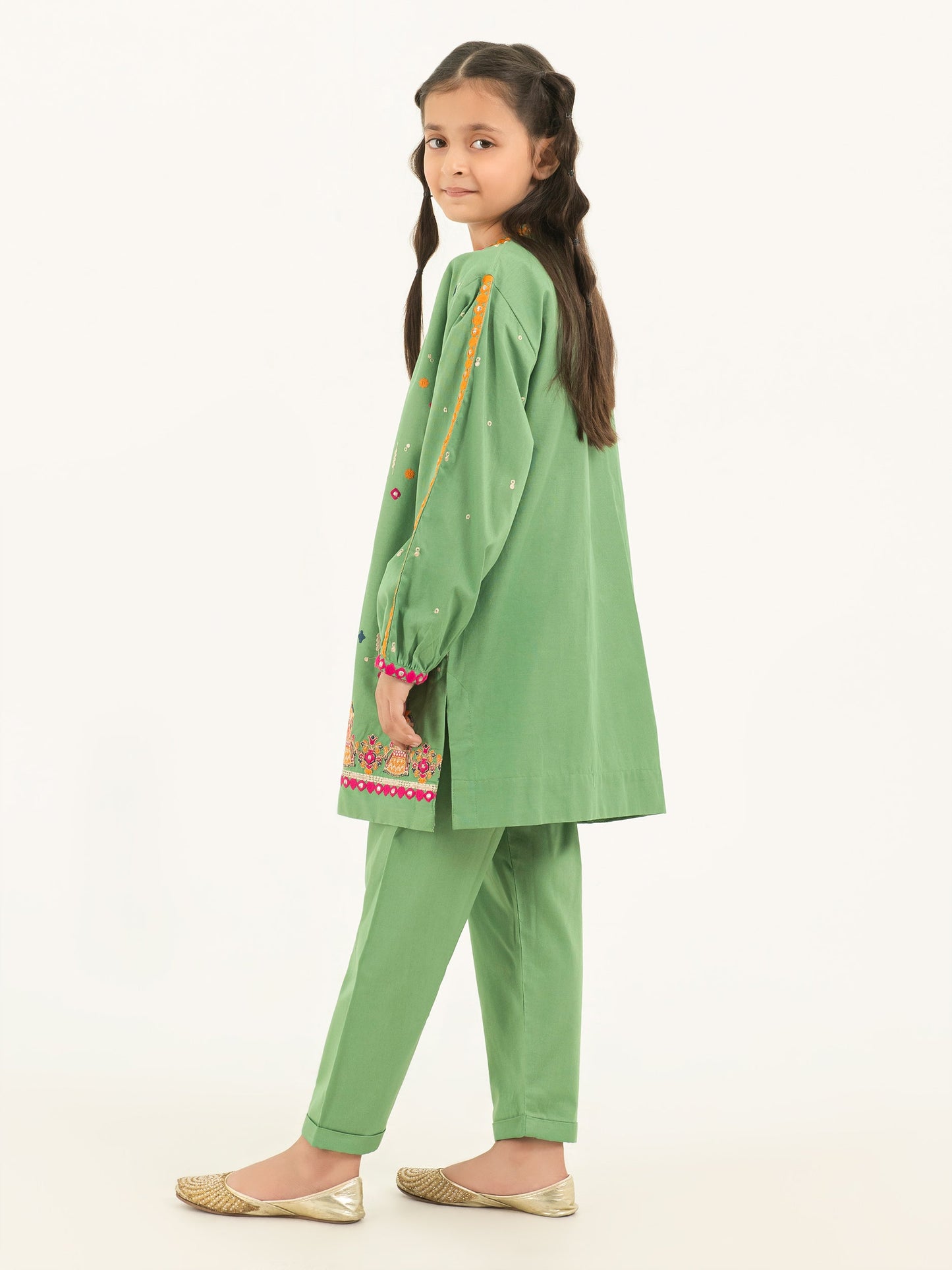 2 Piece Winter Cotton Suit-Embroidered (Pret)