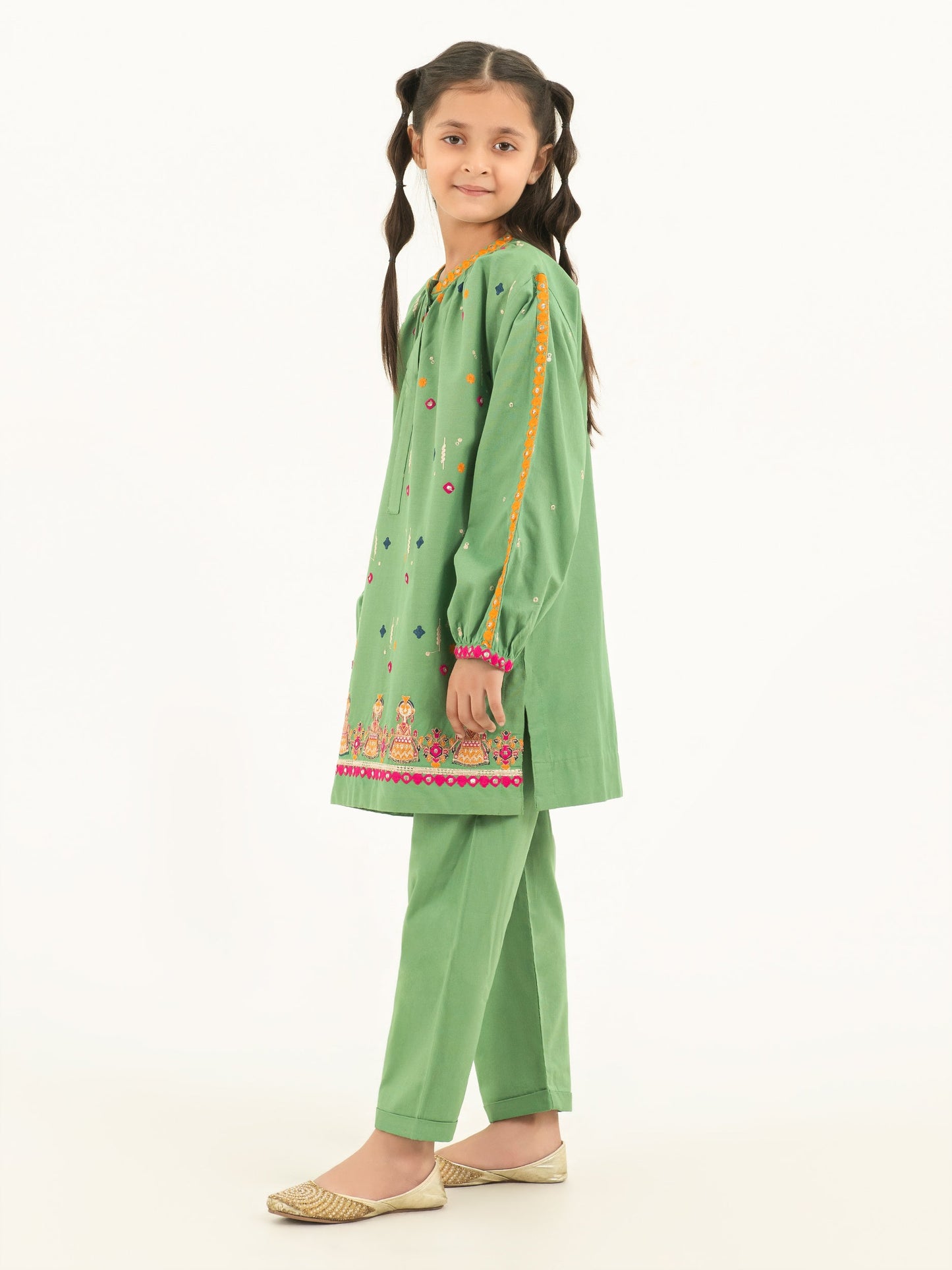2 Piece Winter Cotton Suit-Embroidered (Pret)