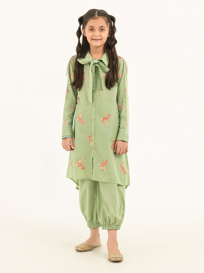 2 Piece Cambric Suit-Embroidered (Pret)