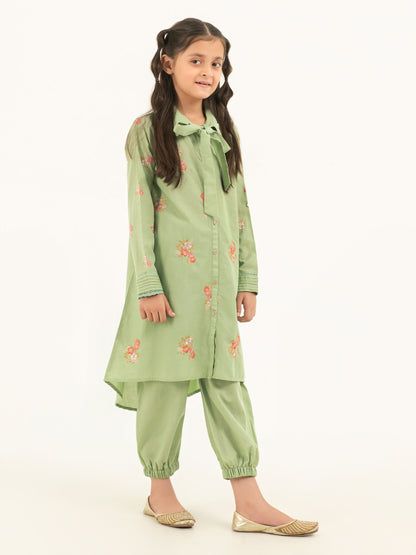 2 Piece Cambric Suit-Embroidered (Pret)