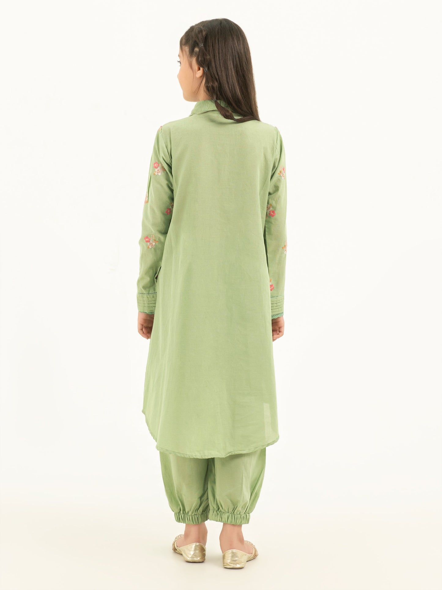 2 Piece Cambric Suit-Embroidered (Pret)